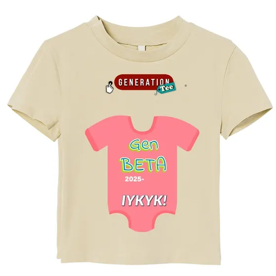 GenerationTee Gen Beta toddler tee, 2025– · Toddler tee: IYKYK! (pink)