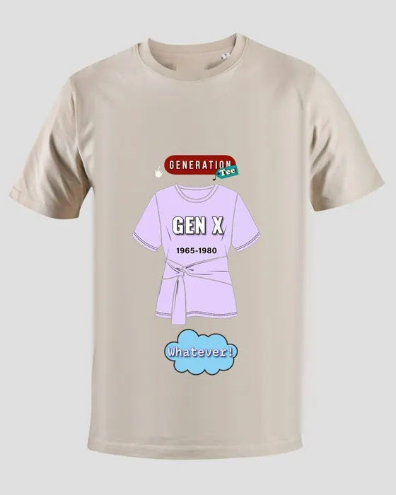 GenerationTee Gen X sand tee, 1965–1980: Whatever!
